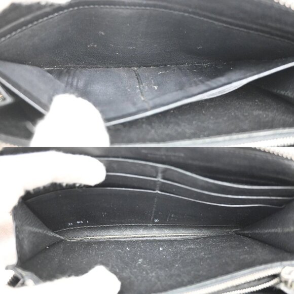 BOTTEGA VENETA Intrecciato Long Zipper Around Wallet Leather Black - Picture 2 of 16